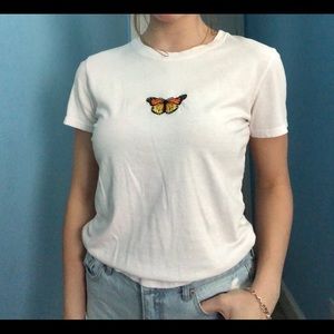 brandy melville butterfly t shirt